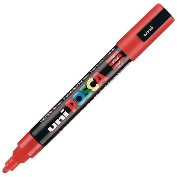 Uni-Ball Μαρκαδοροι Posca Pc-5M Medium Red (PC5MMR) (UNIPC5MMR) έως 12 άτοκες Δόσεις