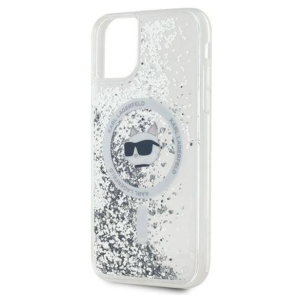 Original Case IPHONE 11 / XR Karl Lagerfeld Hardcase Liquid Glitter Choupette Head MagSafe (KLHMN61LGCHSGH) transparent 3666339285623