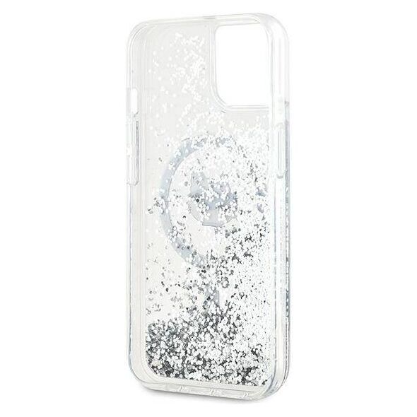Original Case IPHONE 13 Karl Lagerfeld Hardcase Liquid Glitter Choupette Head MagSafe (KLHMP13MLGCHSGH) transparent 3666339285654