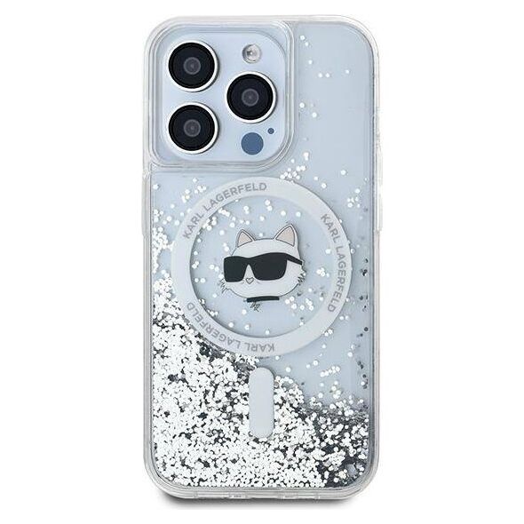 Original Case IPHONE 14 PRO MAX Karl Lagerfeld Hardcase Liquid Glitter Choupette Head MagSafe (KLHMP14XLGCHSGH) transparent 3666339285715