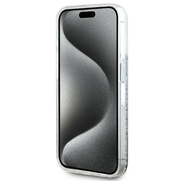 Original Case IPHONE 15 PRO Karl Lagerfeld Hardcase Liquid Glitter Choupette Head MagSafe (KLHMP15LLGKISGH) transparent 3666339285609