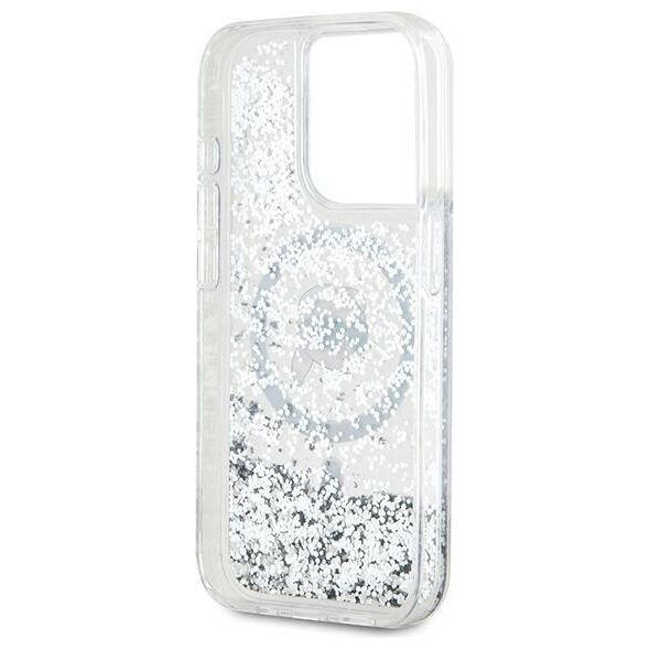 Original Case IPHONE 15 PRO Karl Lagerfeld Hardcase Liquid Glitter Choupette Head MagSafe (KLHMP15LLGKISGH) transparent 3666339285609