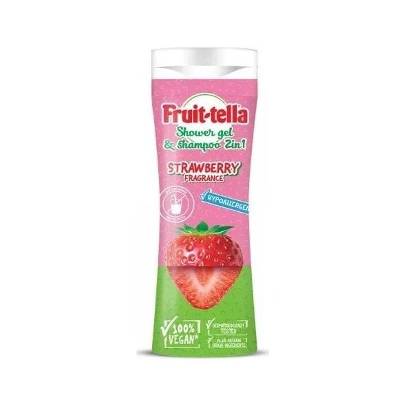FRUITTELLA_Żel pod prysznic i szampon 2w1 Truskawka 300ml