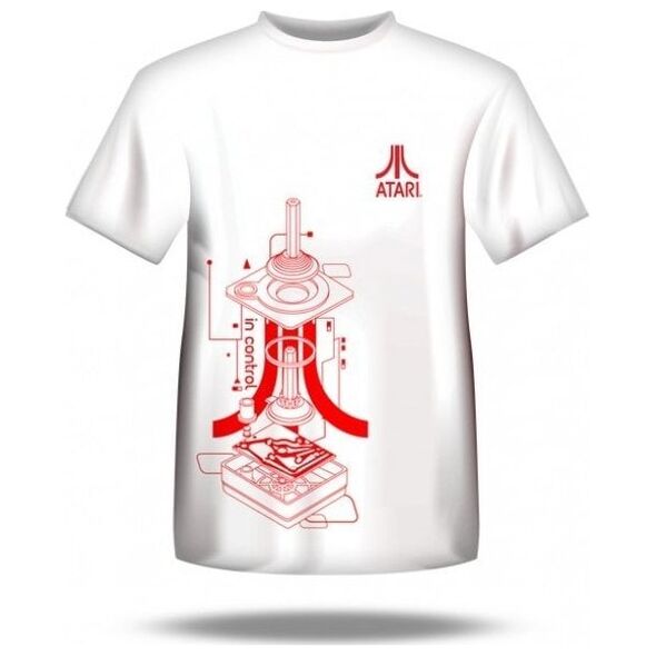 Adidas Koszulka męska z czerwonym logo ATARI / Biała / XL