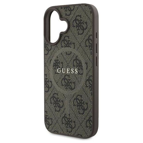 Original Case IPHONE 16 PLUS Guess Hardcase 4G Ring Classic Logo MagSafe (GUHMP16MG4GFRW) brown 3666339327255