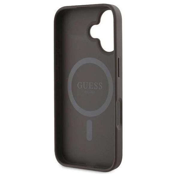 Original Case IPHONE 16 PLUS Guess Hardcase 4G Ring Classic Logo MagSafe (GUHMP16MG4GFRW) brown 3666339327255