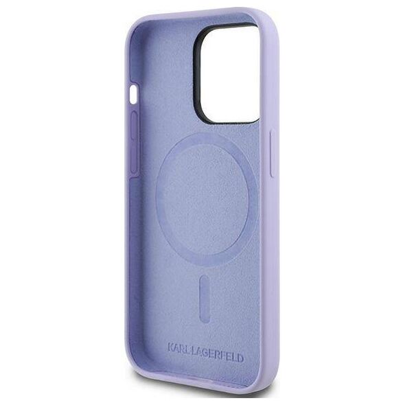 Original Case IPHONE 14 PRO Karl Lagerfeld HC Silicone KC Heads Ring MagSafe (KLHMP14LSCMKCRHU) purple 3666339254308
