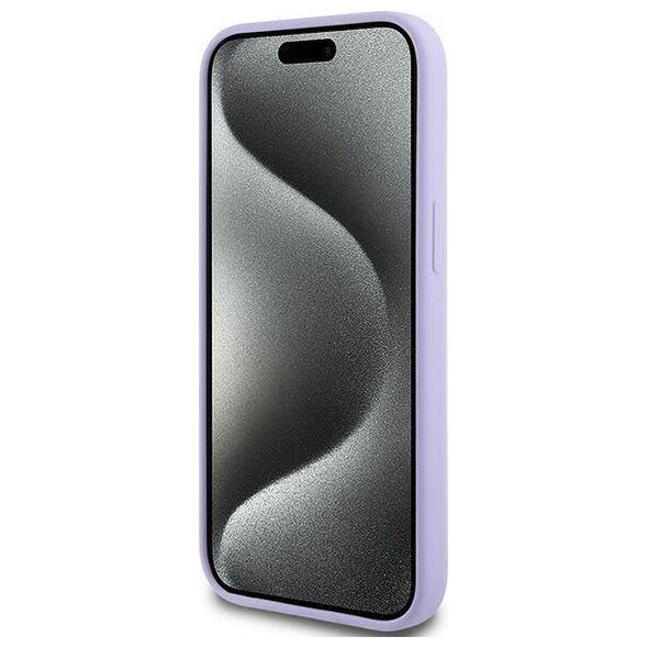 Original Case IPHONE 15 Karl Lagerfeld Hardcase Silicone KC Heads Ring MagSafe (KLHMP15SSCMKCRHU) purple 3666339254322