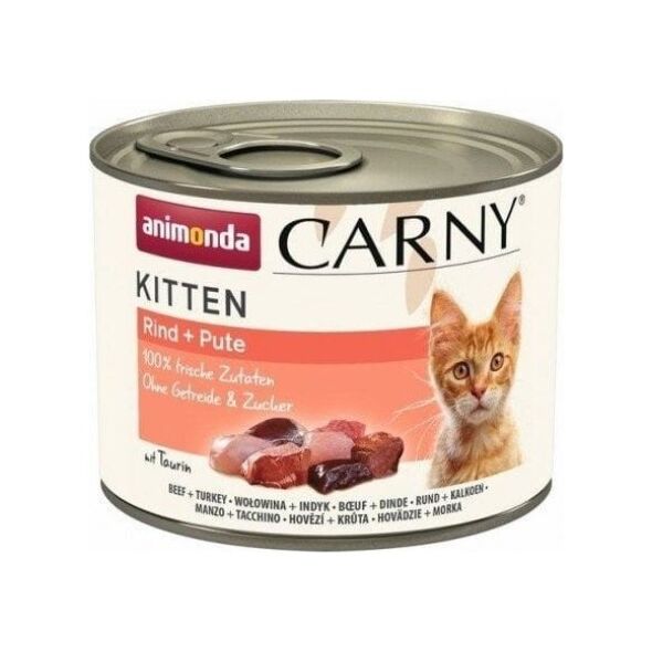 Animonda ANIMONDA Carny Kitten smak: wołowina,indyk 200g