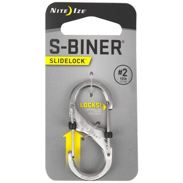 Nite Ize Karabińczyk S-Biner SlideLock #2 stal nierdzewna - LSB2-11-R3 - LSB2-11-R3