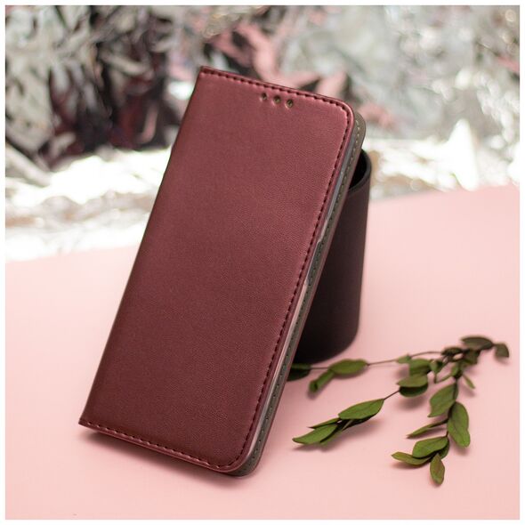 Smart Magnetic case for Samsung Galaxy S24 FE burgundy 5907457792586