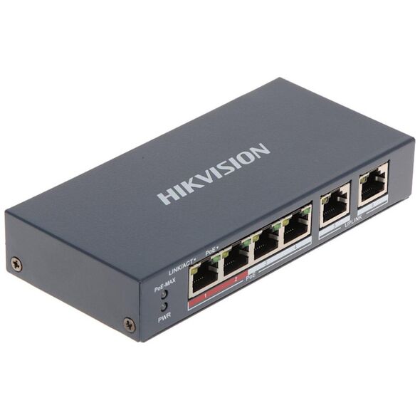Hikvision 6 Port Unmanaged PoE Switch L2 Series (DS-3E0106P-E/M) (HKVDS-3E0106P-E-M) έως 12 άτοκες Δόσεις