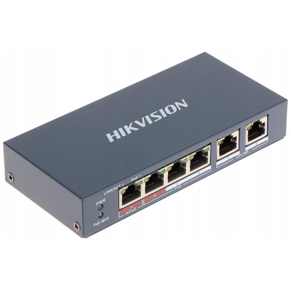 Hikvision 6 Port Unmanaged PoE Switch L2 Series (DS-3E0106HP-E) (HKVDS-3E0106HP-E) έως 12 άτοκες Δόσεις