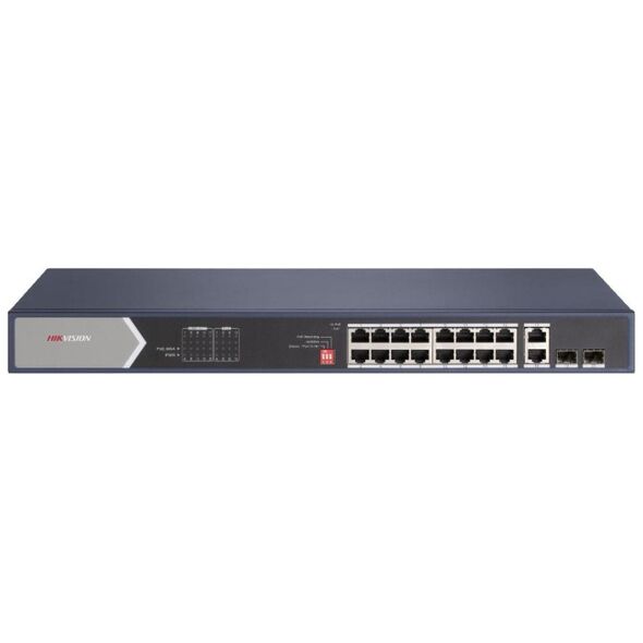 Hikvision 20 Port Unmanaged PoE Switch L2 Series (DS-3E0520HP-E) (HKVDS-3E0520HP-E) έως 12 άτοκες Δόσεις