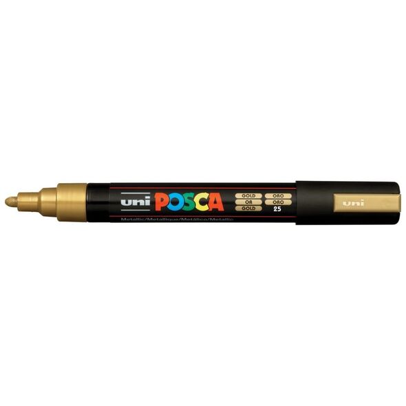 Uni-Ball Μαρκαδοροι Posca Pc-5M Medium Gold (PC5MMGLD) (UNIPC5MMGLD) έως 12 άτοκες Δόσεις