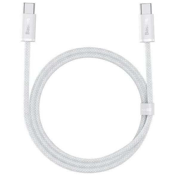 Baseus Dynamic Braided USB 2.0 Cable USB-C male - USB-C male Λευκό 1m  (CALD000202) (BASCALD000202) έως 12 άτοκες Δόσεις