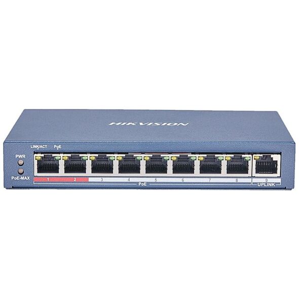 Hikvision 9 Port Unmanaged PoE Switch L2 Series (DS-3E0109P-E(C)) (HKVDS-3E0109P-EC) έως 12 άτοκες Δόσεις