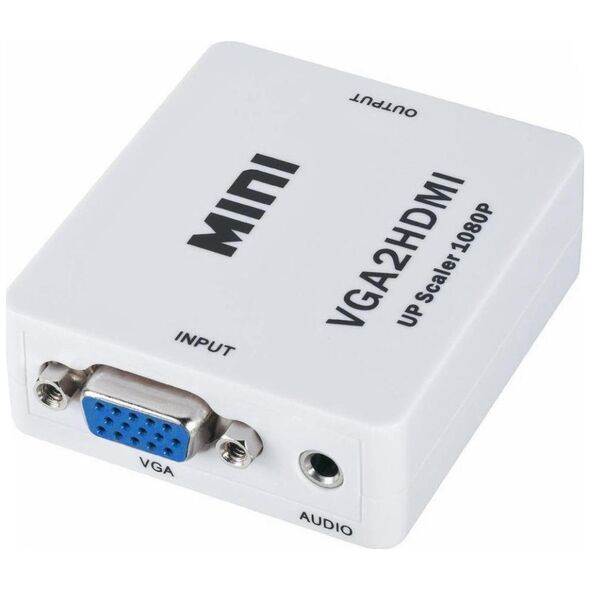 Adapter AV D-Sub (VGA) - HDMI + Jack 3.5mm biały (ZLA0795)