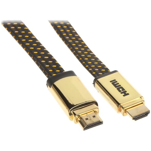 Kabel HDMI - HDMI 5m złoty (HDMI-5.0-MFL)