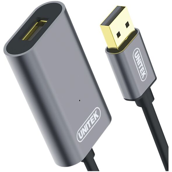 Kabel USB Unitek USB-A - USB-A 20 m Czarny (Y-274)