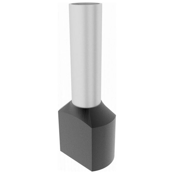 Elpromet 100szt. 2x1,5/8mm Końcówka tulejkowa izolowana podw. czarna TE1508 Elpromet 0361