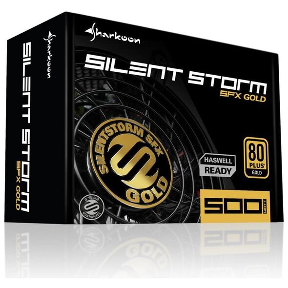 Sharkoon SilentStorm SFX 500W Μαύρο Τροφοδοτικό Υπολογιστή Full Modular 80 Plus Gold (SILENTSTORMG500BK) (SHRSILENTSTORMG500BK) έως 12 άτοκες Δόσεις