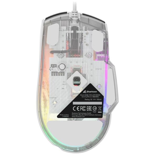 Sharkoon SGM35 RGB Gaming Ποντίκι 6400 DPI Λευκό (SGM35WH) (SHRSGM35WH) έως 12 άτοκες Δόσεις