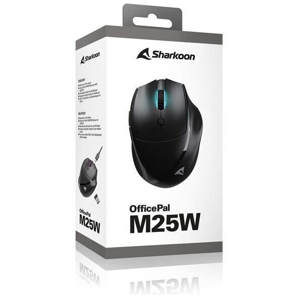 Sharkoon OfficePal M25W Black (OFFPALM25WBK) (SHROFFPALM25WBK) έως 12 άτοκες Δόσεις