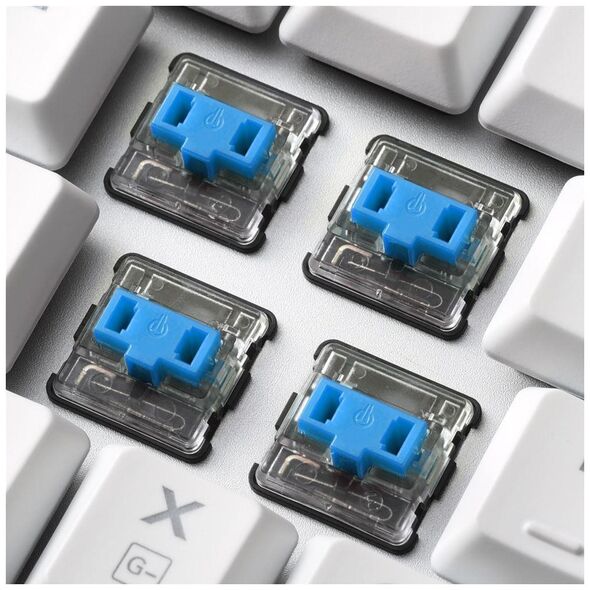 Sharkoon PureWriter TKL RGB Gaming Μηχανικό Πληκτρολόγιο Tenkeyless με Kailh Blue διακόπτες και RGB φωτισμό (Αγγλικό US) Λευκό (PUWRTKLWHBL) (SHRPUWRTKLWHBL) έως 12 άτοκες Δόσεις