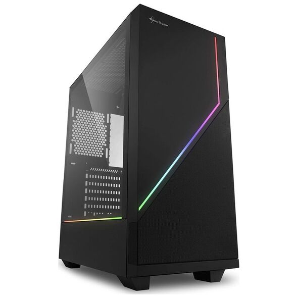 Sharkoon RGB Flow Gaming Midi Tower Computer Case Black (20930144) (SHR20930144) έως 12 άτοκες Δόσεις