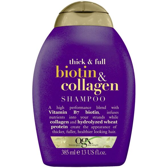 Organix Cosmetix Biotin & Collagen Shampoo szampon z biotyną i kolagenem dodający włosom objętości 385ml