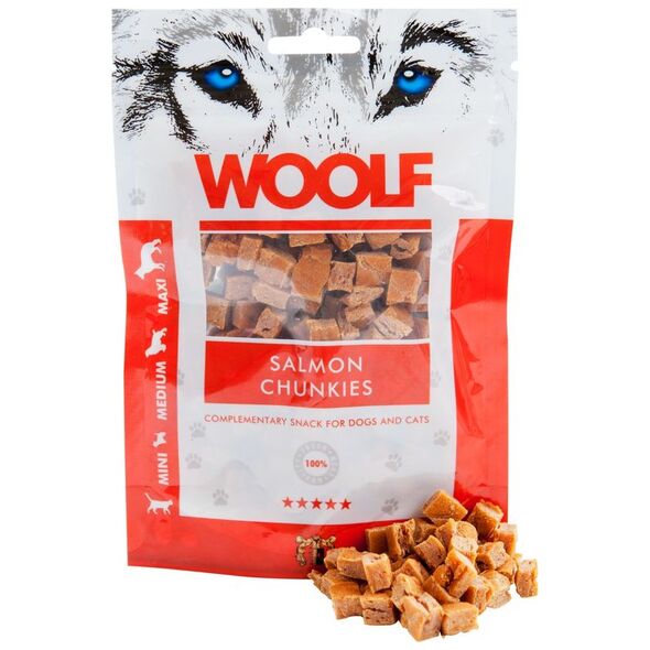 Brit WOOLF 100g SALMON CHUNKIES