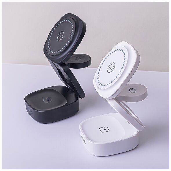 Maxlife MXWC-06 magnetic wireless charger 15W black 3in1 5907457780156