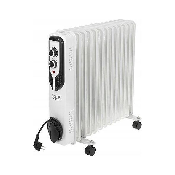 Adler Grzejnik Olejowy Elektryczny 2500W 13 Żeber Kółka