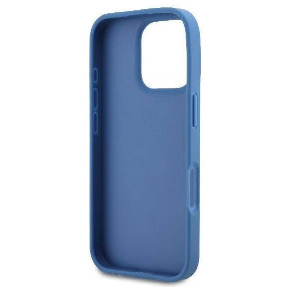 Original Case IPHONE 16 PRO Guess Hardcase Leather Metal Logo Strass Crossbody + Smycz (GUHCP16LP4TDSCPB) blue 3666339328702