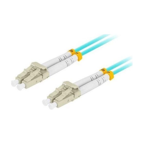 Lanberg PATCHCORD ŚWIATŁOWODOWY MM LC/UPC-LC/UPC DUPLEX 3.0MM OM3 50/125 LSZH 2M AQUA LANBERG