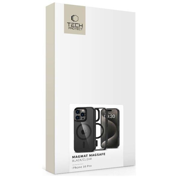 Case IPHONE 16 PRO Tech-Protect Magmat MagSafe Clear black 5906302311149