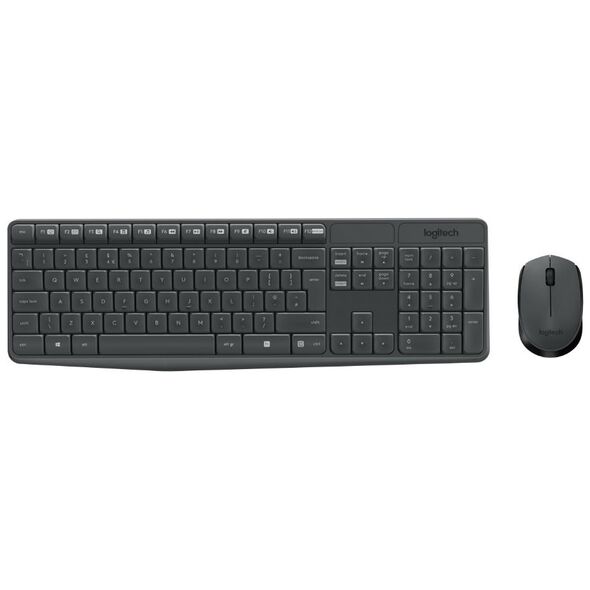 Logitech MK235 Ασύρματο Σετ Πληκτρολόγιο & Ποντίκι Αγγλικό Grey (920-007931) (LOGMK235US) έως 12 άτοκες Δόσεις