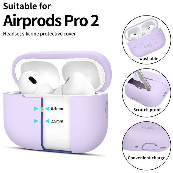 Case APPLE AIRPODS PRO 1 / 2 Tech-Protect Silicone lavender 5906302313662
