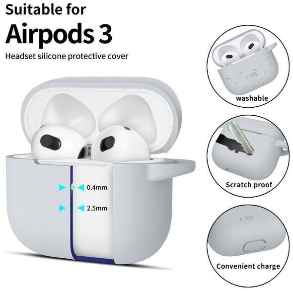 Case APPLE AIRPODS 3 Tech-Protect Silicone Crayon gray 5906302375097