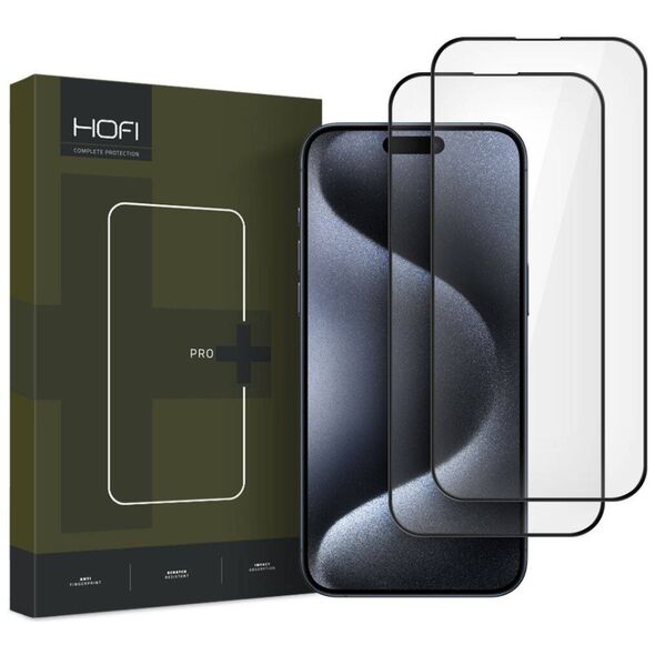 Tempered Glass IPHONE 16 PRO MAX HOFI Glass Pro+ 2-pack black 5906302310852