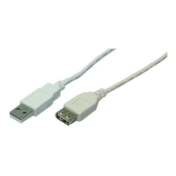 Kabel USB LogiLink USB-A - USB-A 3 m Biały (CU0011)