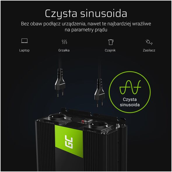 Przetwornica Green Cell 12V/230V 1500W