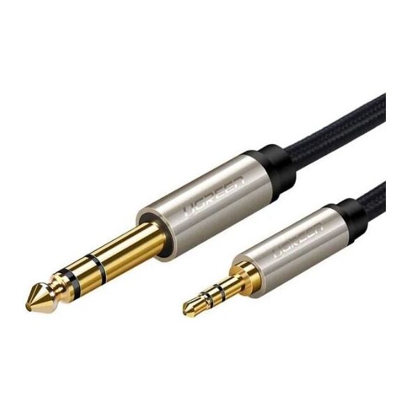 Kabel Ugreen Jack 3.5mm - Jack 6.3mm 2m srebrny (10628)