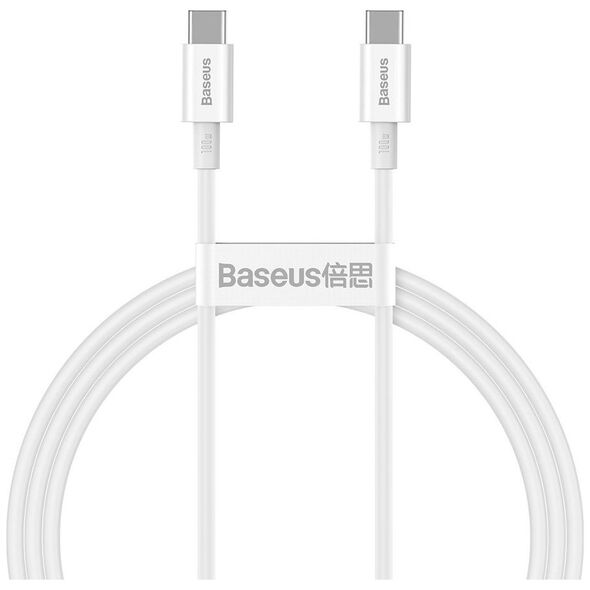 Kabel USB Baseus USB-C - USB-C 1 m Biały (BSU2849WHT)
