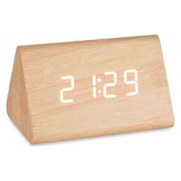 Gift Decor Cyfrowy Zegarek Stacjonarny Brązowy PVC Drewno MDF (11,7 x 7,5 x 8 cm)