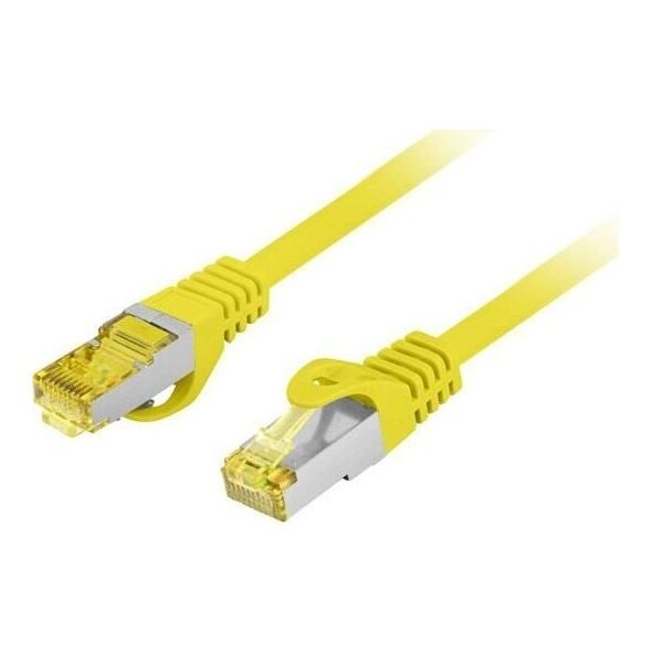 Lanberg PATCHCORD KAT.6A S/FTP LSZH CU 0.5M ŻÓŁTY FLUKE PASSED LANBERG