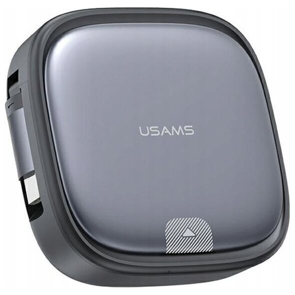 Kabel USB Usams USAMS Kabel rozwijany 3w1 z pudełkiem MicroUSB/USB-C/Lightning 60W stalowy/tarnish SJ650USB01 (US-SJ650)