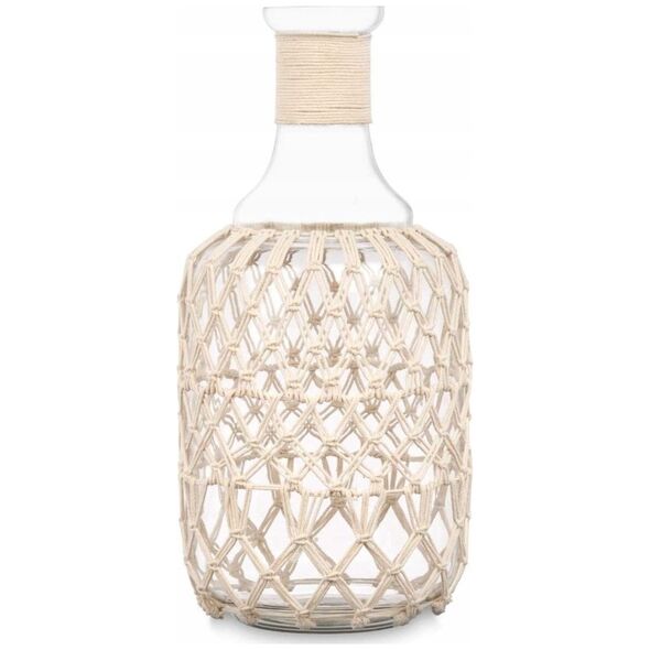 Gift Decor Ozdobna butelka w plecionce ze sznurka
