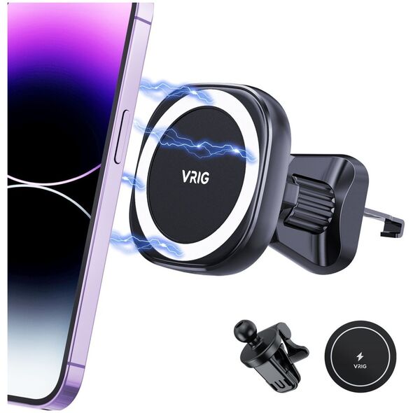 4kom.pl Uchwyt Samochód Na Kratkę Magnetyczny Magnes Magsafe Do Telefonu Vrig / Mg-07